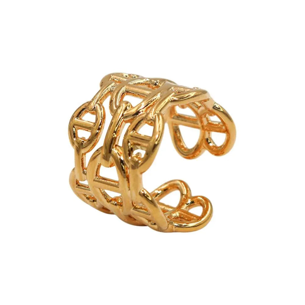 ACCENT Signature Gold Ring – Timeless Hermès-Inspired Design for Everyday Elegance Charmora By Rohi