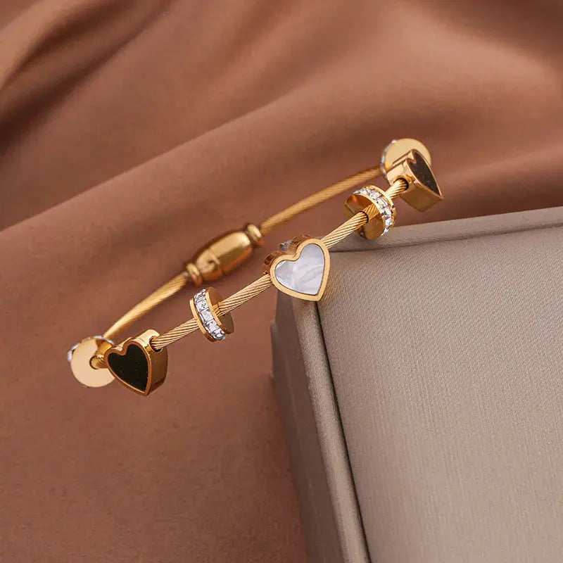 22k gold plated heart bracelet My Store