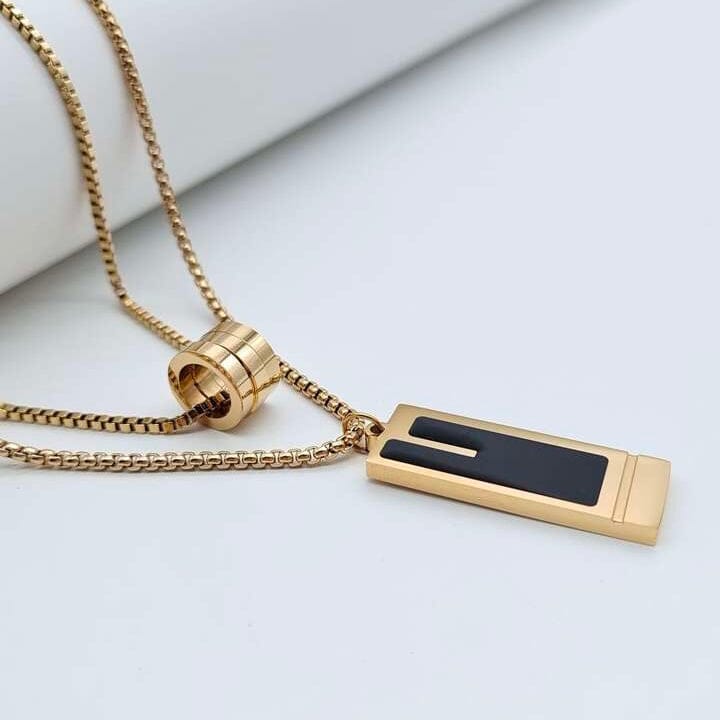 Sleek Sophistication Meets Everyday Versatility – The Double-Layer Square Pendant Necklace Charmora By Rohi