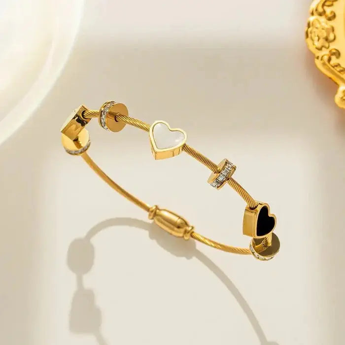 22k gold plated heart bracelet My Store