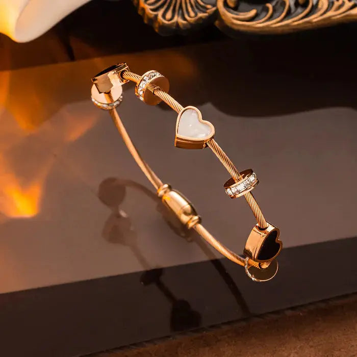 22k gold plated heart bracelet My Store