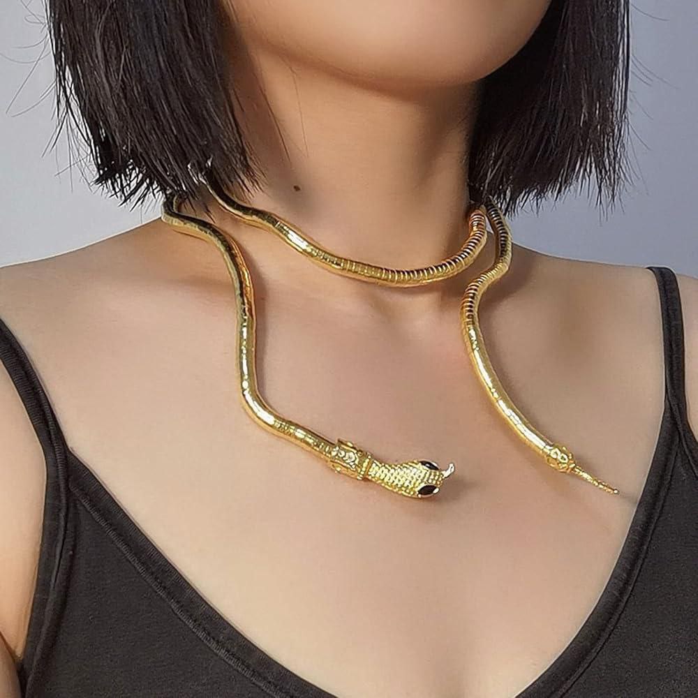Snake Adjustable flexible Necklace CHARMORA BY ROHI