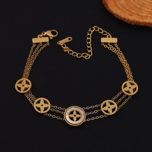 22k gold plated bracelet for women CHARMORA BY ROHI