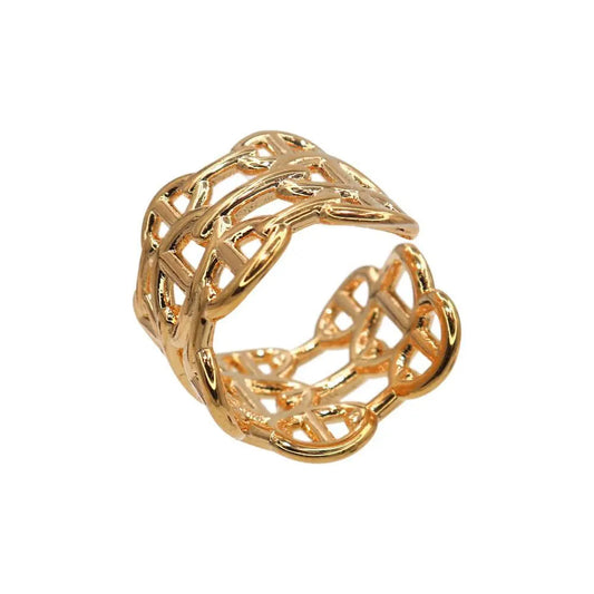 ACCENT Signature Gold Ring – Timeless Hermès-Inspired Design for Everyday Elegance Charmora By Rohi