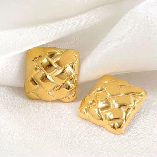 Geometric design Square Shape studs earrings CHARMORA BY ROHI